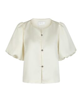 Neo Noir Aisa Dull Satin Blouse Ivory