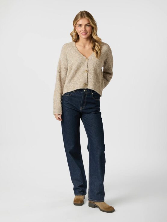 Neo Noir Lavanda Boucle Knit Cardigan