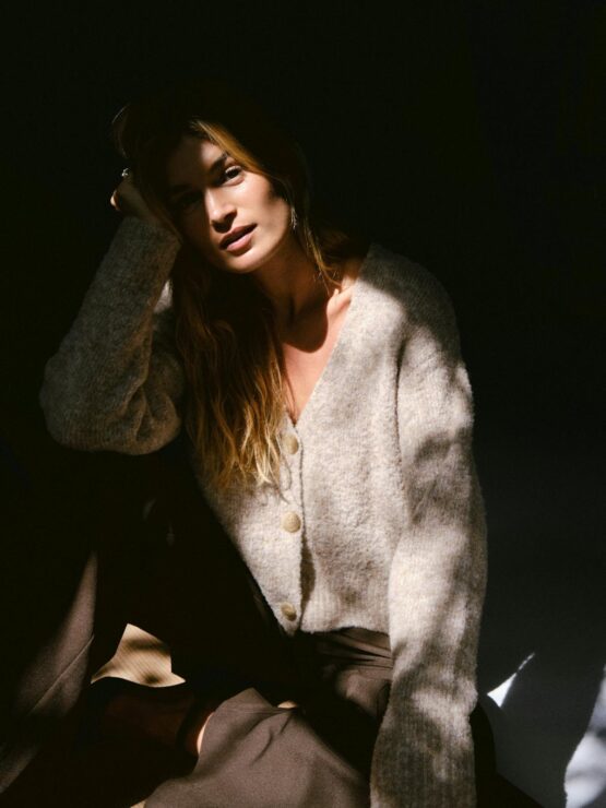 Neo Noir Lavanda Boucle Knit Cardigan - Bild 3